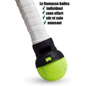 Collecteur de balles de tennis, collecteur de balles de tennis en fer  supérieur, panier de balle de protection du genou à ramassage instantané de