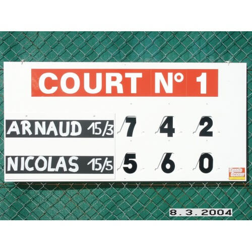 Adhésif "COURT N" pour tableaux de score