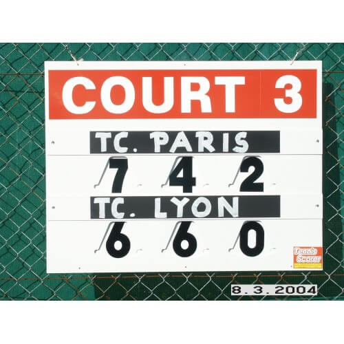 Adhésif "COURT N" pour tableaux de score