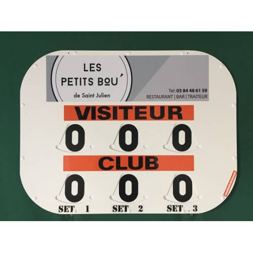 Adhésif publicitaire pour tableau de score