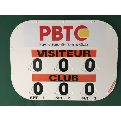 Adhésif publicitaire pour tableau de score