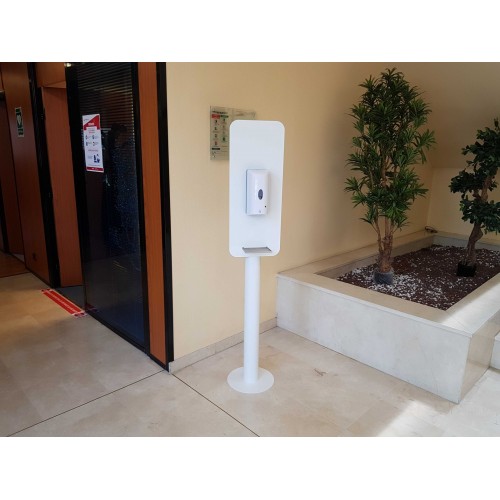 Borne EASY distributeur de gel hydroalcoolique sans contact fabriqué en FRANCE