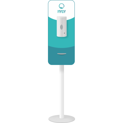 Borne EASY distributeur de gel hydroalcoolique sans contact fabriqué en FRANCE