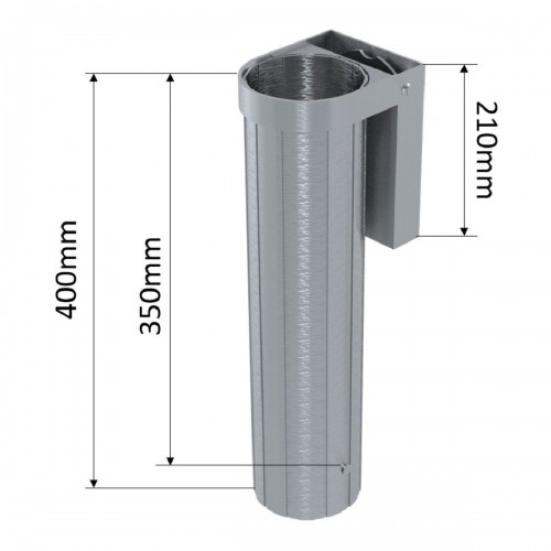 Jeu de 2 fourreaux couvercle encastré - poteaux Ø90mm