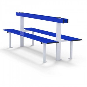 Banc de vestiaire central avec dossier