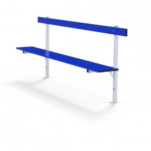 Banc de vestiaire mural avec dossier