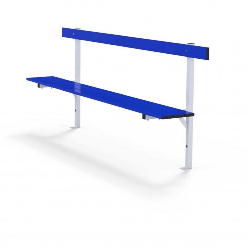 Banc de vestiaire mural avec dossier