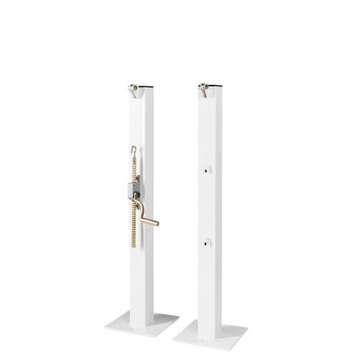 Poteaux de tennis en acier carrés dia.80mm à platine (paire)