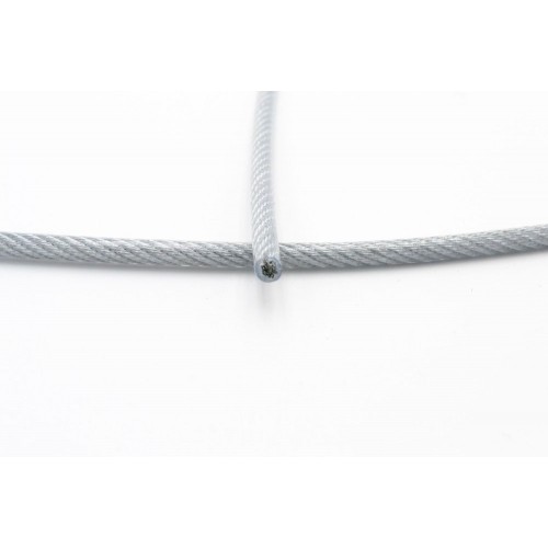 Câble de filet de tennis en acier gainé transparent de 13,90M - Livraison offerte