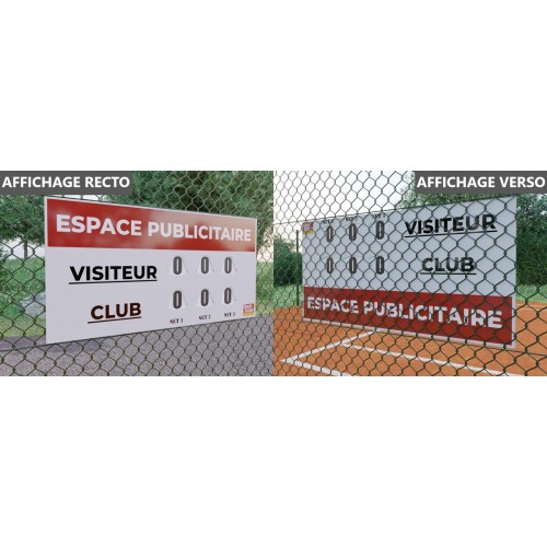 TABLEAU DE SCORER GRAND MODELE RECTO VERSO + ADHÉSIF - MADE IN FRANCE