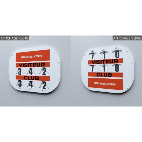 TABLEAU DE SCORE CLIPTEC RECTO VERSO + ADHÉSIF OFFERT - MADE IN FRANCE