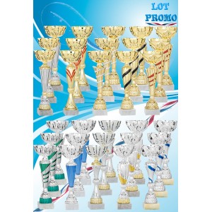 Lot de 30 coupes, hauteur moyenne 30cm