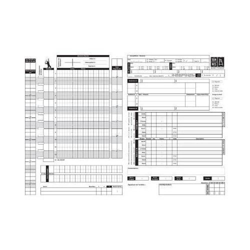 Lot de 200 feuilles d'arbitrage FFT