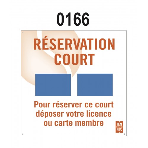 PANNEAU RÉSERVATION AVEC PORTE CARTE 0166 - LOT DE 2