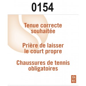 PANNEAU TENUE CORRECTE SOUHAITÉE 0154