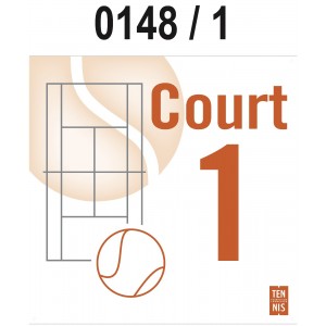 PANNEAU N° DE COURT CHIFFRE TENNIS 0148