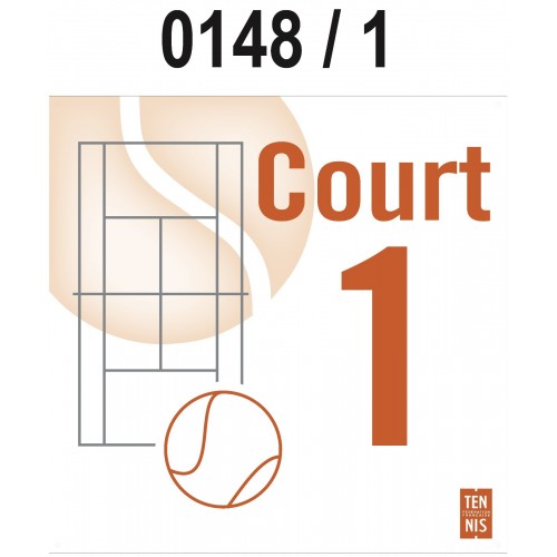 PANNEAU N° DE COURT CHIFFRE TENNIS 0148