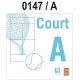PANNEAU N° DE COURT LETTRE PADEL 0147