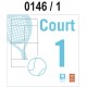 PANNEAU N° DE COURT CHIFFRE PADEL 0146