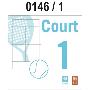 PANNEAU N° DE COURT CHIFFRE PADEL 0146