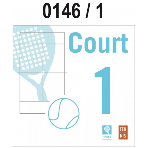 PANNEAU N° DE COURT CHIFFRE PADEL 0146