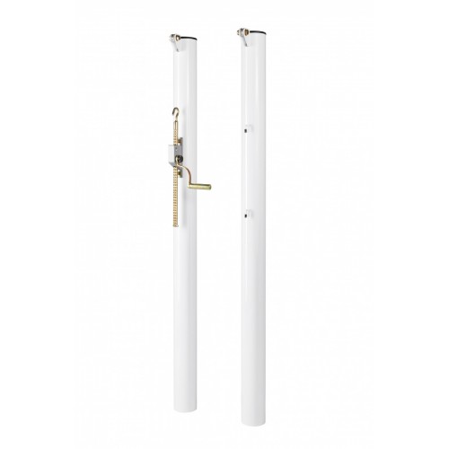 Poteaux de tennis acier ronds dia.90mm -  treuil extérieur (paire) - 100010