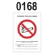STICKER INTERDICTION DE FUMER 0168 - LOT DE 10