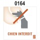 PANNEAU CHIEN INTERDIT 0164
