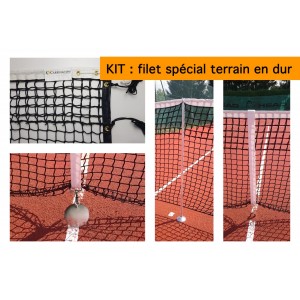 Kit Filet spécial terrain en dur Tennis - Carrington