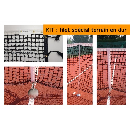 Kit Filet spécial terrain en dur Tennis - Carrington
