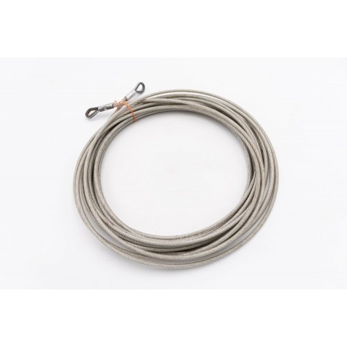 Câble de filet de tennis en acier gainé transparent de 13,90M - Livraison offerte