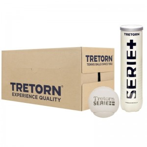Carton de 18 Tubes de 4 Balles Tretorn Serie+ Blanc