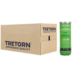 Carton de 24 Tubes de 3 balles Tretorn Academy Green