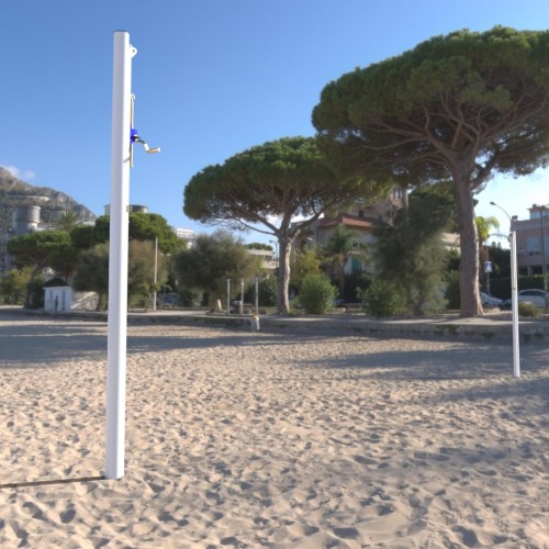 Poteaux Beach Tennis acier - hauteur ajustable