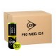 Carton 24 tubes de 3 balles Dunlop Pro Padel