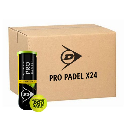 Carton 24 tubes de 3 balles Dunlop Pro Padel