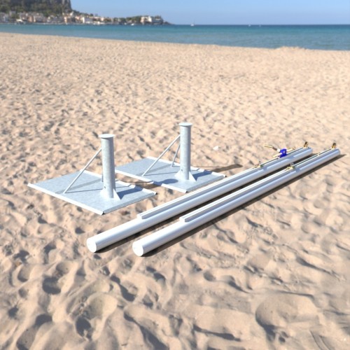 Kit Beach Tennis - Poteaux Acier