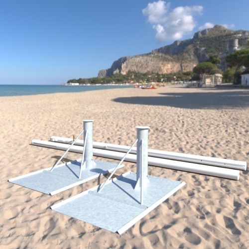 Kit Beach Tennis - Poteaux Alu