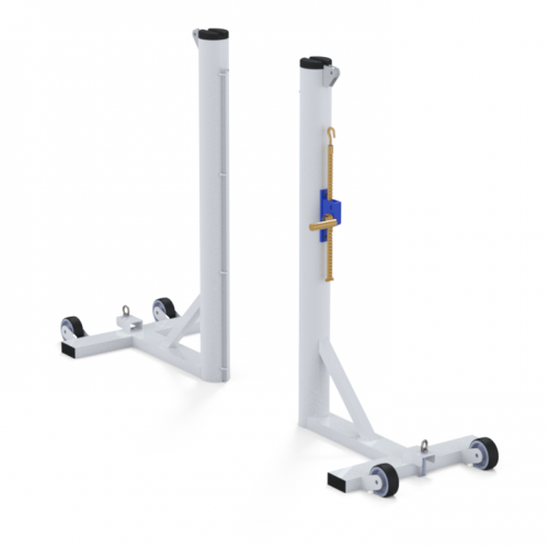 Poteaux ronds sur embase en acier galvanisé  Ø90mm - Conforme ITF