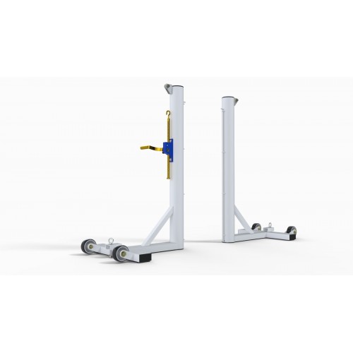 Poteaux ronds sur embase en acier galvanisé  Ø90mm - Conforme ITF