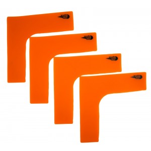 Lot de 4 coins - Délimitation au sol ludique - Création d'espace de jeu, cadre clair