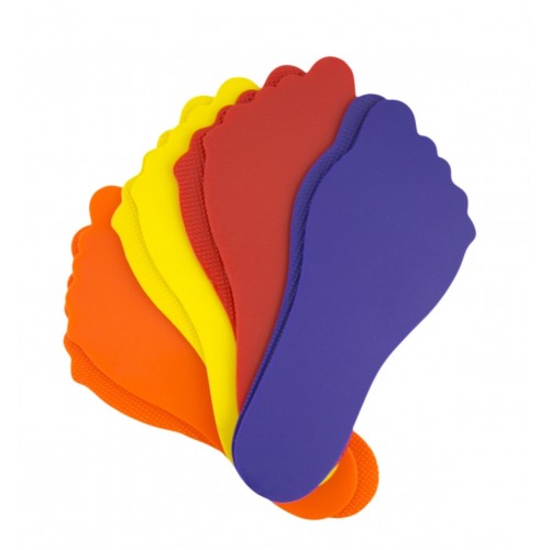 Lot de 4 Paires de Pieds - Marquages au sol ludique - Repères visuels pour les enfants