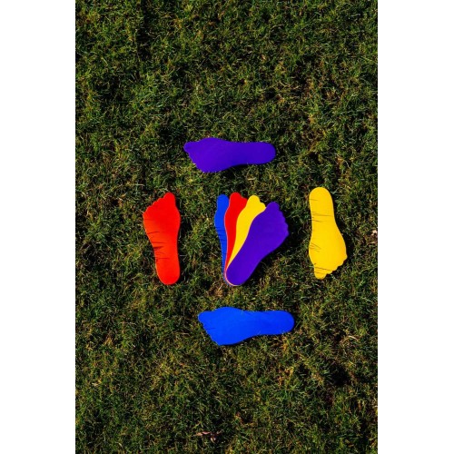 Lot de 4 Paires de Pieds - Marquages au sol ludique - Repères visuels pour les enfants