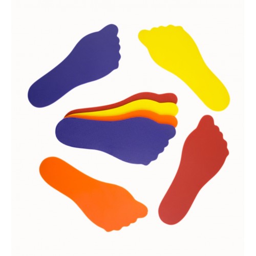 Lot de 4 Paires de Pieds - Marquages au sol ludique - Repères visuels pour les enfants