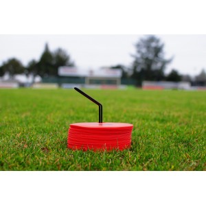 Lot de 24 disques de marquage Rouge - Marquage au sol pour repères visuels