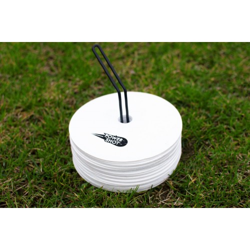 Lot de 24 disques de marquage Blanc - Marquage au Sol parfait pour les entraînements