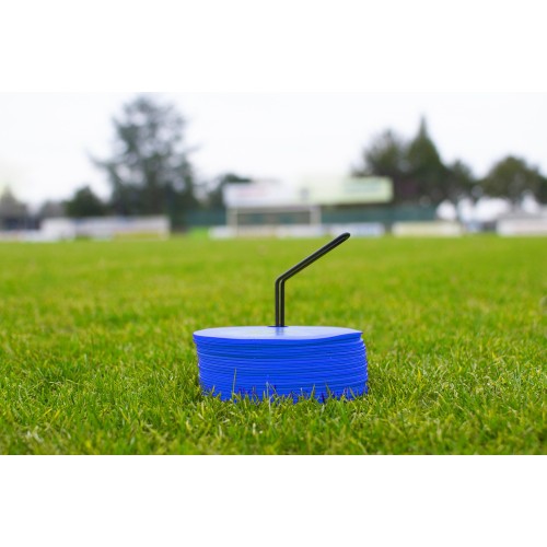 Lot de 24 disques de marquage Bleu - Marquages au sol pour entraînements