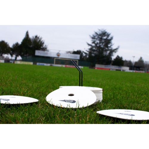 Lot de 24 disques de marquage Blanc - Marquage au Sol parfait pour les entraînements