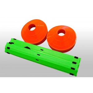 Kit agilité : échelle 4 mètres + 50 cones - Le kit parfait pour l'échauffement !