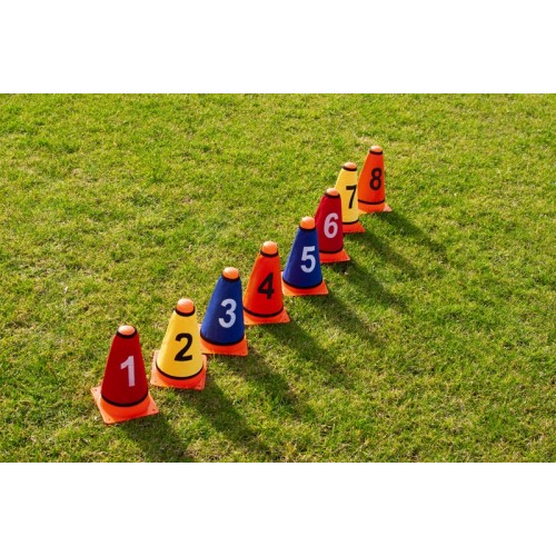 Cols de cônes numérotés - Idéal pour la compréhension des exercices des enfants